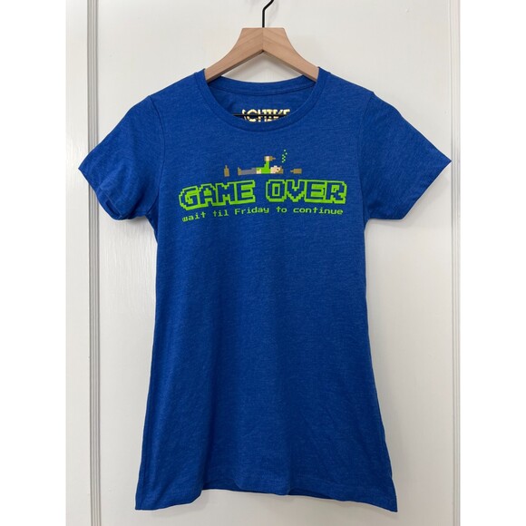 Chive Tees Game Over Blue Green - Women's S - Picture 1 of 6